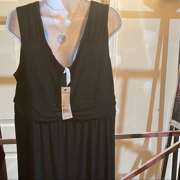 Never Worn NY Collection Plus Ruched Maxi Dress 1X - Picture 8 of 8